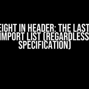 Font Weight in Header: The Last Weight in Import List (Regardless of Specification)