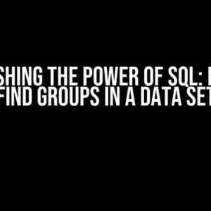 Unleashing the Power of SQL: How to Find Groups in a Data Set